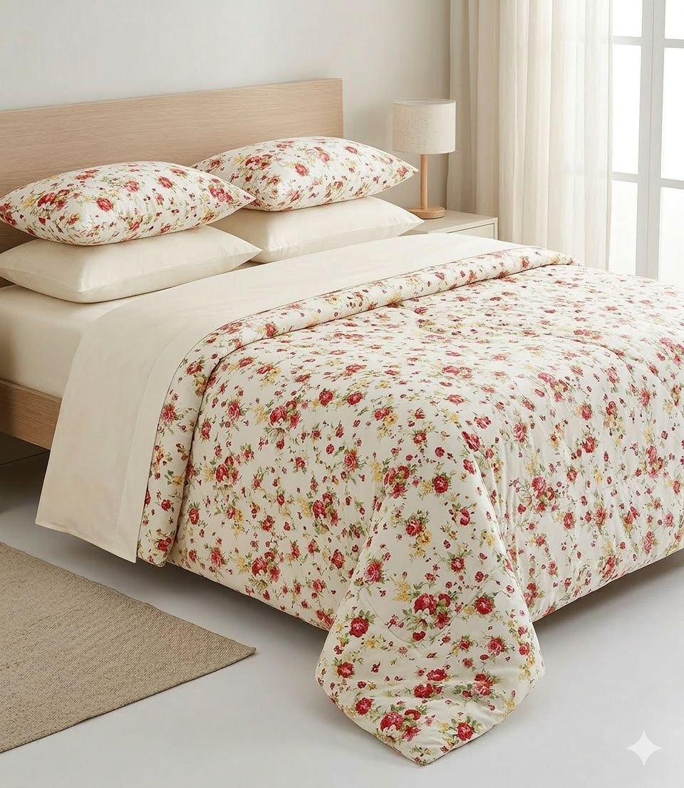 طقم مفرش سوبر كنج سايز بحشوة مخيطة — مفارش سوبر كنغ سايز بحشوة مخيطة